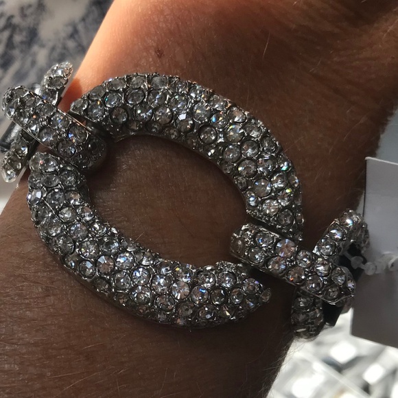 Holt Renfrew bracelet Big O embellished swarovski crystals - Picture 1 of 7
